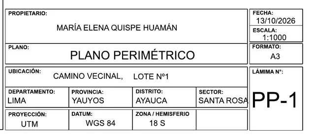 Cajetín completado con los datos del lote