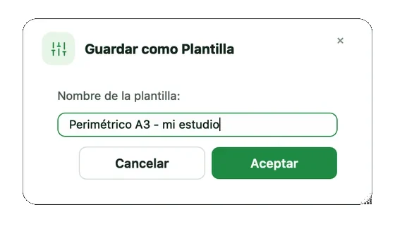 Diálogo Guardar como Plantilla
